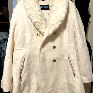 GUESS- off white dress coat